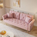 Luxurious Velvet Sofa Bed With Nail Head Trim And Matching Pillow