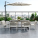 7 Pieces Modern Outdoor Dining Set With Acacia Wood Table And Chairs