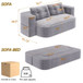 Convertible Floor Sofa Bed With Multi Functional Blanket
