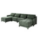 Stylish Sofa With Ottoman And Lumbar Pillows, Ergonomic Design