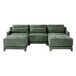 Stylish Sofa With Ottoman And Lumbar Pillows, Ergonomic Design