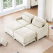Stylish Sofa With Ottoman And Lumbar Pillows, Ergonomic Design