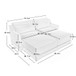 Stylish Sofa With Ottoman And Lumbar Pillows, Ergonomic Design