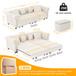 3 In 1 Pull Out Sofa Bed With Movable Ottoman