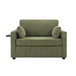 Sleeper Sofa With Foldable Mattress, USB Ports, Side Table & Storage Pocket