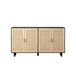 Elegant And Functional Rattan Decorative Storage Cabinet With 4 Doors
