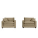 Modern Classic Corduroy Fabric Single Chair Deep Seat Sofa With Pillow