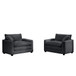 Modern Classic Corduroy Fabric Single Chair Deep Seat Sofa With Pillow