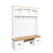 Farmhouse 4 In 1 Hall Tree With Wood Grain Bench And Top