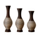 Desktop Vase, Classic And Neat Floor Vase, High Independent Flower Stand, Home Decoration Flower Stand (Set of 3) - Brown White