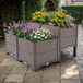 Raised Garden Beds Outdoor, Planter Boxes Outdoor For Vegetables, Flowers, Herbs, Garden Box With Drain Outlet, Heat And Frost Resistant Planters - Black / Brown