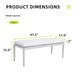 Outdoor Patio Stationary Bench With Sunbrella Fabric Cushion - Grayish