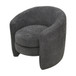 Affinity Modern Curved Back Upholstered Accent Chair With Soft Cozy Boucle Fabric - Dark Gray