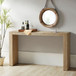 Modern Solid Wood Console Table With Distressed - Reclaimed Wheat