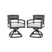 Outdoor Patio Swivel Rocker With Outdoor Grade Sunbrella Fabric Cushions (Set of 2) - Ember Black