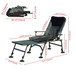 Camping Lounge Chair With Detachable Footrest, Portable Folding Reclining Camping Chair With Adjustable Backrest For Indoor And Outdoor Camping Beach Hiking Fishing - Green / Black