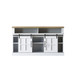 58" TV Stand With Storage Cabinet And Shelves, TV Console Table Entertainment Center For Living Room, Bedroom - White
