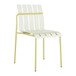 4 Piece Set Of Modern Color Block Designed Single Chairs, UV Resistant And Rust Proof - Grain Yellow / White