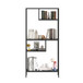 Modern Cube Storage Shelf With 4 Compartments & Metal Legs, Freestanding Organizer For Living Room, Bedroom, Home Office - Brushed Nickel