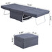 Modern Convertible Sofa Bed 4 In 1 Folding Ottoman Sleeper With Adjustable Backrest