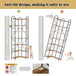 Industrial Style Corner Bookshelf With Thickened Iron Frame
