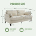 Chenille 2 Seater Sofa With LED Light, USB Charging Port, And Storage Bag