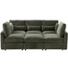 Modern Modular U-Shaped Sofa Bed With Movable Ottoman, USB Ports, Phone Holder