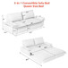Queen Pull Out 3 In 1 Convertible Sleeper Sofa, Multi-Functional