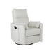 Upholstered Swivel Recliner Manual Rocker Recliner Chair Baby Nursery Chair With Two Removable Pillows For Living Room
