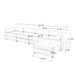 Contemporary Elegant White Chenille Sofa With Storage And Ottoman