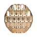 Metal 17" Oval Vase - Champagne
