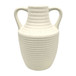 9" Jug Vase With Handle Rough Texture - Ivory