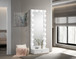 Luxo - Tall Lighted Drawer Vanity Mirror - White