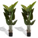 Artificial Plant Set For Indoor And Outdoor Decoration (Set of 2) - Green