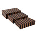 10" / 11" / 12" Striped Boxes (Set of 3) - Natural / Black