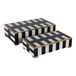 12" / 14" Gold Footed Boxes (Set of 2) - Black / White