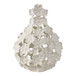 12" x 9" Cut-Out Flower Metal Vase - Ivory