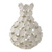 15" x 11" Cut-Out Flower Metal Vase - Ivory