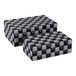 10" / 12" 3D Checkerboard Boxes (Set of 2) - Black / White