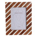 5" x 7" Diagonal Lines Photo Frame - Natural / Ivory