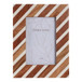 4" x 6" Diagonal Lines Photo Frame - Natural / Ivory