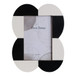 4" x 6" Large Scallop Photo Frame - Black / White