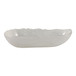 23 x 9" Raw Edge Marbled Resin Bowl - White