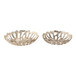 12" / 14" Metal Cut-Out Flower Bowls (Set of 2) - Gold