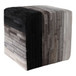 18" x 18" Hair On Hide Strips Patchwork Ottoman - Mult