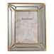 5" x 7" Resin Deco Mirrored Border Photo Frame - Gold