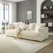 Modern Comfy Upholstered 4 Seat Sofa Cloud Couch,Deep Seat With Soft Pillows