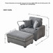 Comfy Corduroy Oversized Chaise Lounge Chair With Ottoman And Storage