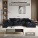 Modular Sectional Sofa, Convertible Couch With Chaise Corduroy