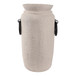 16" x 9" Ecomix Vase With Metal Handles - Ivory / Black